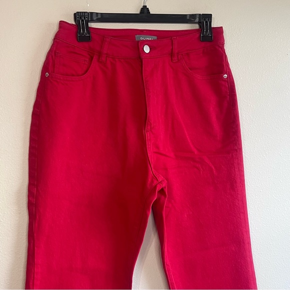 DL1961 Jerry High Rise Vintage Straight Jeans in Outlaw Red size 28 - Picture 4 of 11